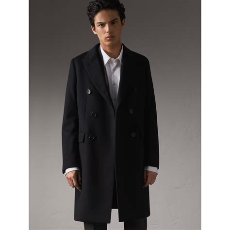 burberry double breasted wool cashmere blend tailored coat